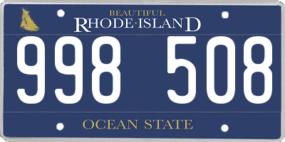 RI license plate 998508