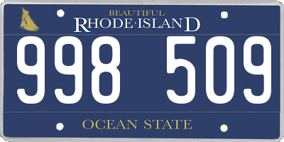 RI license plate 998509