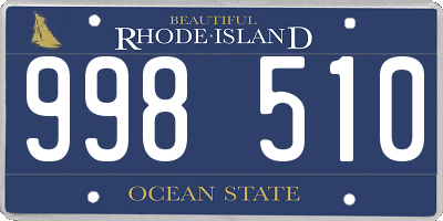 RI license plate 998510