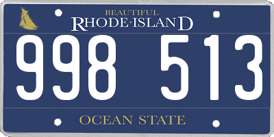 RI license plate 998513