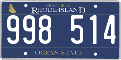 RI license plate 998514