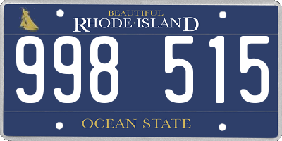 RI license plate 998515