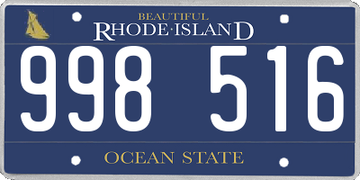 RI license plate 998516