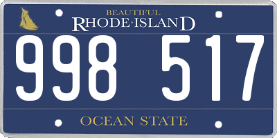 RI license plate 998517