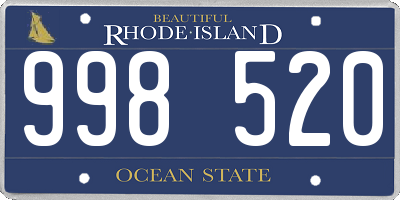 RI license plate 998520