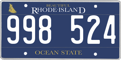 RI license plate 998524