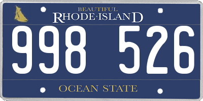 RI license plate 998526