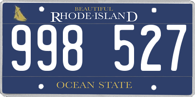 RI license plate 998527