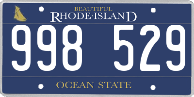 RI license plate 998529