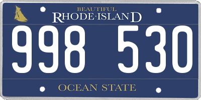 RI license plate 998530