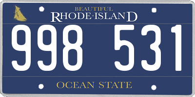 RI license plate 998531