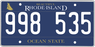 RI license plate 998535