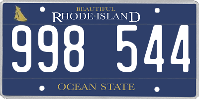 RI license plate 998544