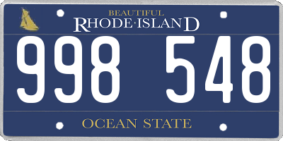 RI license plate 998548