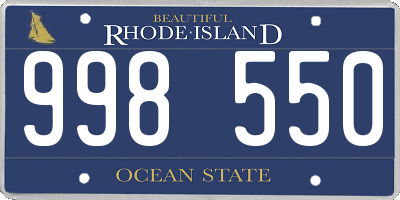 RI license plate 998550