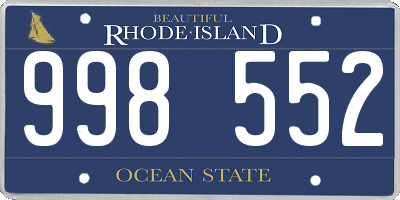 RI license plate 998552