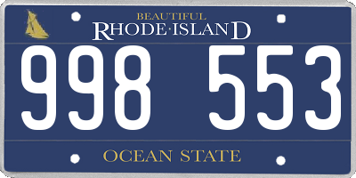 RI license plate 998553