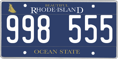 RI license plate 998555