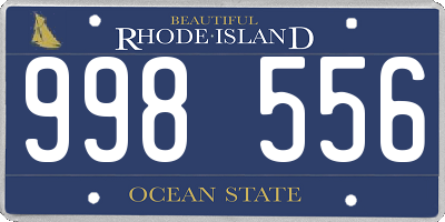 RI license plate 998556