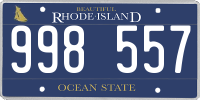 RI license plate 998557