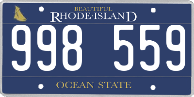 RI license plate 998559