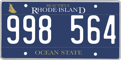 RI license plate 998564