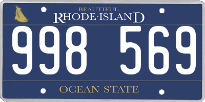 RI license plate 998569