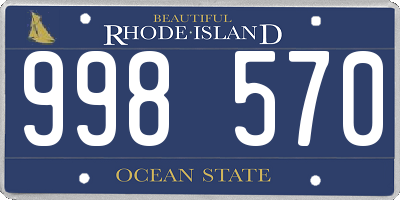 RI license plate 998570