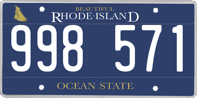 RI license plate 998571