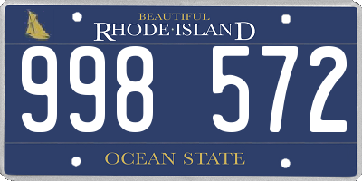 RI license plate 998572