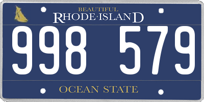 RI license plate 998579