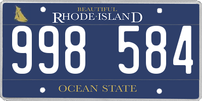 RI license plate 998584