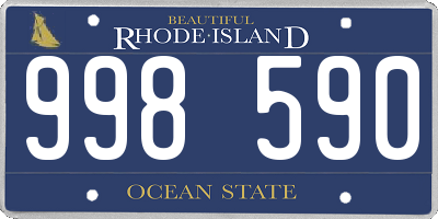 RI license plate 998590