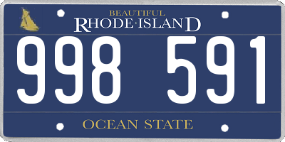 RI license plate 998591