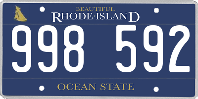 RI license plate 998592