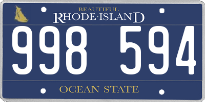 RI license plate 998594