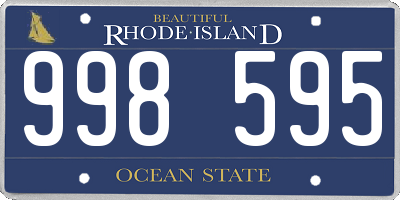 RI license plate 998595