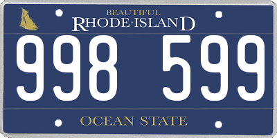 RI license plate 998599