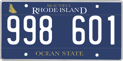 RI license plate 998601