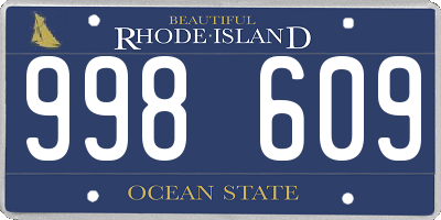 RI license plate 998609