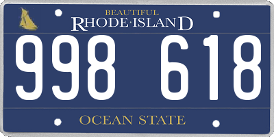 RI license plate 998618