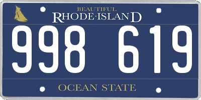 RI license plate 998619