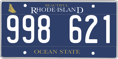 RI license plate 998621