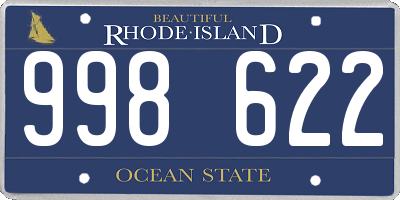 RI license plate 998622