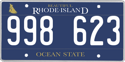 RI license plate 998623