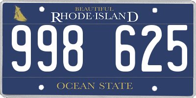 RI license plate 998625