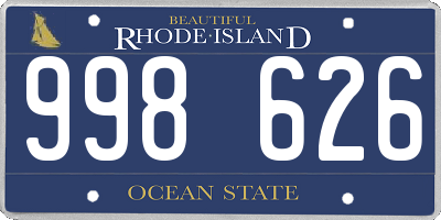 RI license plate 998626