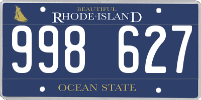 RI license plate 998627