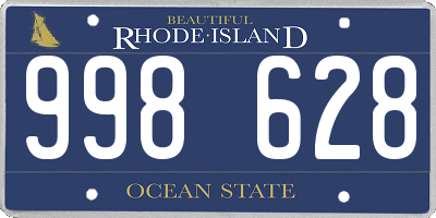 RI license plate 998628