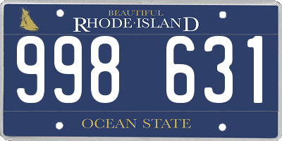 RI license plate 998631